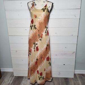Vintage Y2K Slip Maxi Dress Floral Spring Fairycore BOHO Summer Festival.